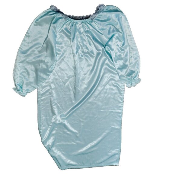 Raymodes Womens Size Medium Green Mint Lace Trim Long Nightgown - Picture 11 of 11